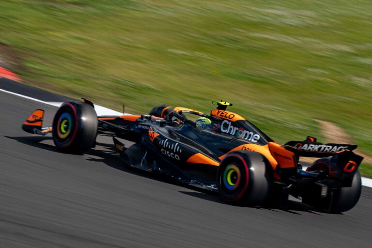 Lando Norris During Qualifying at the F1 British Grand Prix Silverstone 2024