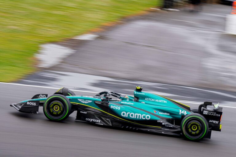 Fernando Alonso During FP3 at F1 Silverstone 2024