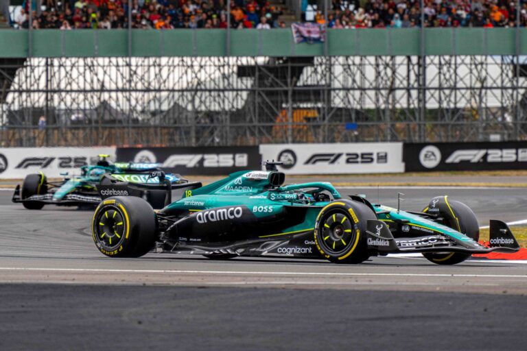 Lance Stroll And Fernando Alonso At The British formula 1 Grand Prix F1