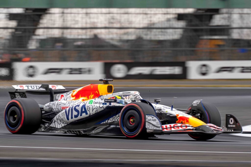Isack Hadjar for Racing Bulls During The British formula 1 Grand Prix