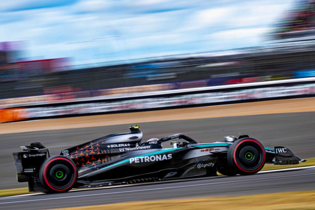 Kimi Antonelli In His Mercedes At The Formula 1 British Grand Prix 2025