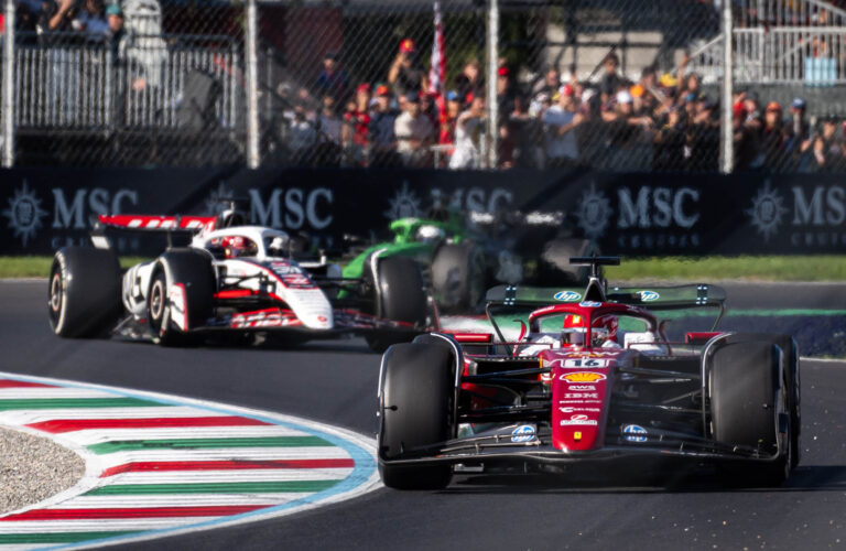 Charles Leclerc for Ferrari at the F1 Italian GP Weekend in Monza 2025